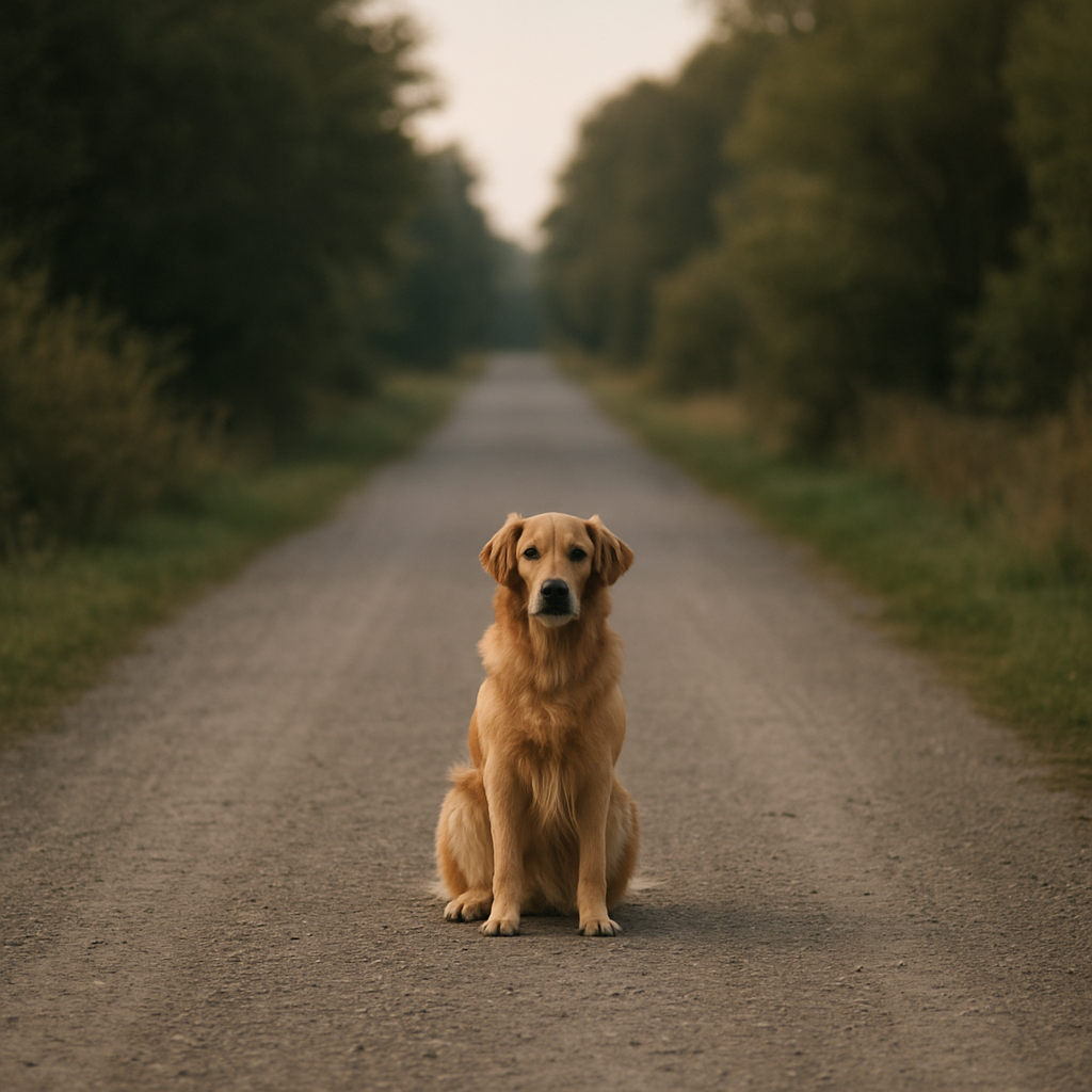 dog picture from far away make i reaistic as possible